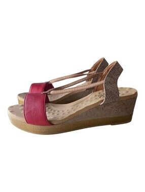 Malu Super Comfort Shoes Womens Wedge Sandals Slip On Slingback Brazil Size 10